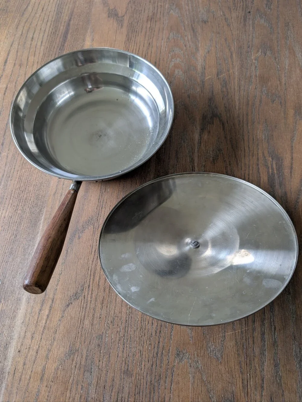 VINTAGE Fondue Pot Retro 1970 Stainless Steel Large Party Bowl